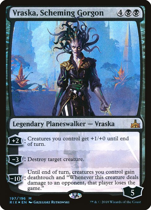 Rivals of Ixalan - 197 - Vraska, Scheming Gorgon - Mythic - B - Foil