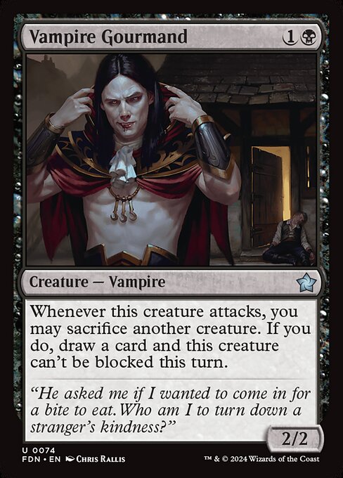 Foundations - 74 - Vampire Gourmand - Uncommon - B - Non-foil