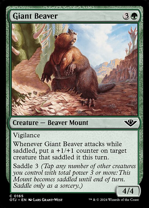 Outlaws of Thunder Junction - 165 - Giant Beaver - Common - G - Non-foil