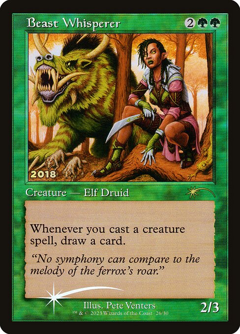 30th Anniversary Play Promos - 26 - Beast Whisperer - Rare - G - Foil - Datestamped Promo