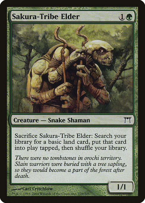 Champions of Kamigawa - 239 - Sakura-Tribe Elder - Common - G - Non-foil