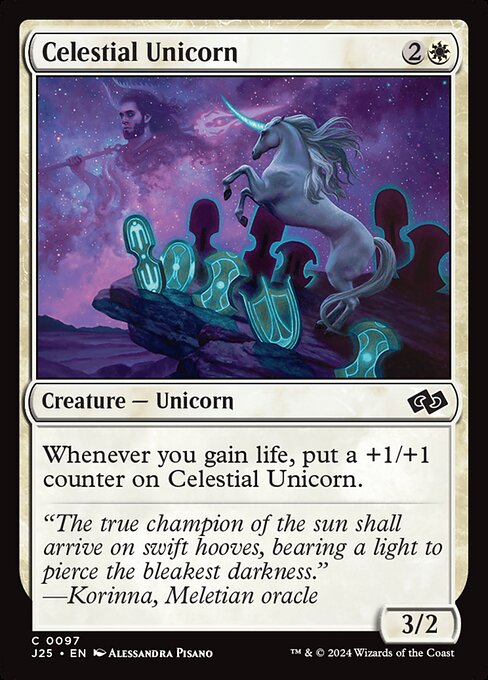 Foundations Jumpstart - 97 - Celestial Unicorn - Common - W - Non-foil