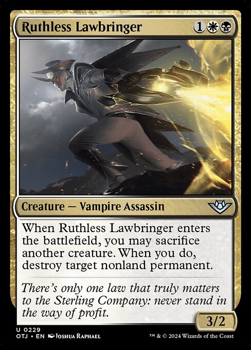 Outlaws of Thunder Junction - 229 - Ruthless Lawbringer - Uncommon - WB - Non-foil