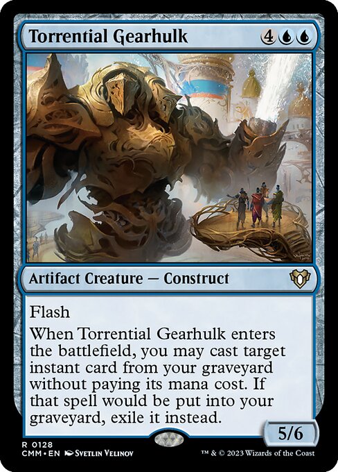 Commander Masters - 128 - Torrential Gearhulk - Rare - U - Non-foil