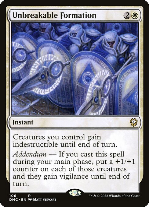 Dominaria United Commander - 106 - Unbreakable Formation - Rare - W - Non-foil