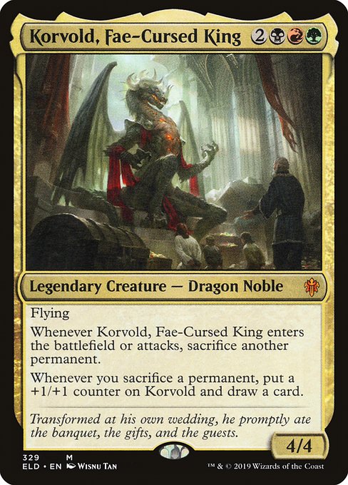 Throne of Eldraine - 329 - Korvold, Fae-Cursed King - Mythic - Multi - Foil