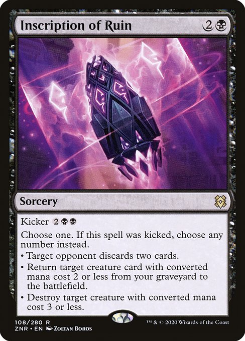 Zendikar Rising - 108 - Inscription of Ruin - Rare - B - Foil