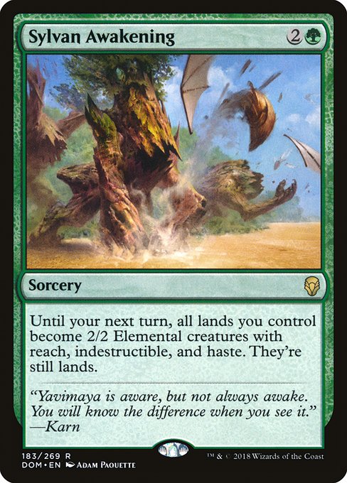 Dominaria - 183 - Sylvan Awakening - Rare - G - Foil