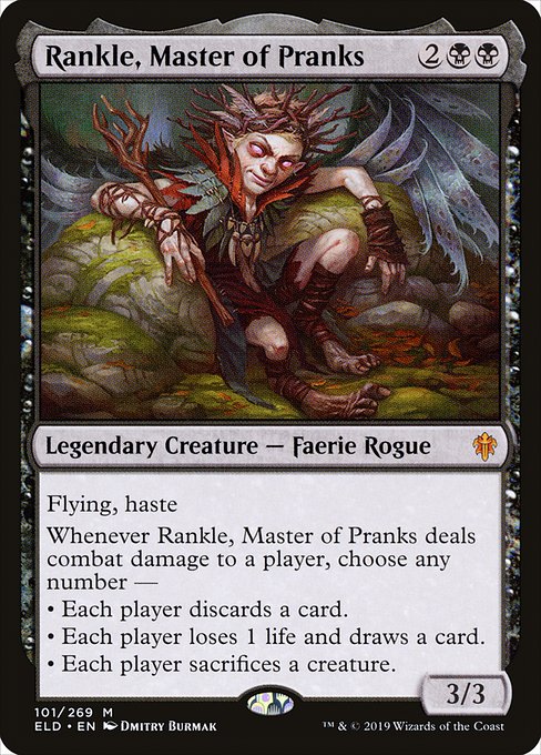 Throne of Eldraine - 101 - Rankle, Master of Pranks - Mythic - B - Non-foil