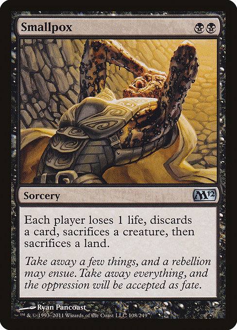 Magic 2012 - 108 - Smallpox - Uncommon - B - Non-foil
