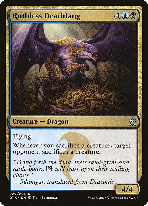 Dragons of Tarkir - 229 - Ruthless Deathfang - Uncommon - UB - Non-foil
