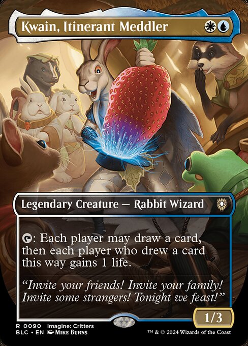 Bloomburrow Commander - 90 - Kwain, Itinerant Meddler - Rare - WU - Non-foil