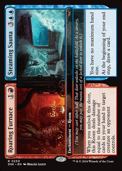Duskmourn: House of Horror - 230 - Roaring Furnace // Steaming Sauna - Rare - UR - Foil
