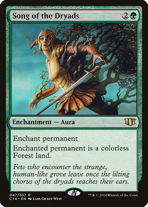 Commander 2014 - 47 - Song of the Dryads - Rare - G - Non-foil