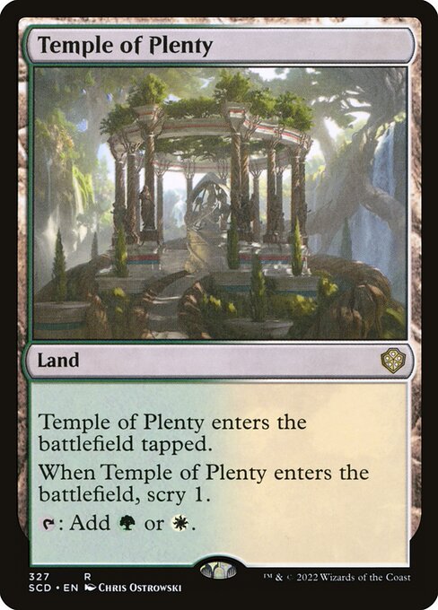 Starter Commander Decks - 327 - Temple of Plenty - Rare - C - Non-foil