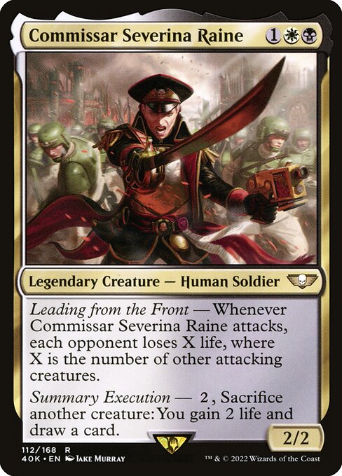 Warhammer 40,000 Commander - 112 - Commissar Severina Raine - Rare - WB - Non-foil
