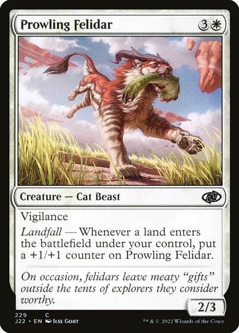 Jumpstart 2022 - 229 - Prowling Felidar - Common - W - Non-foil