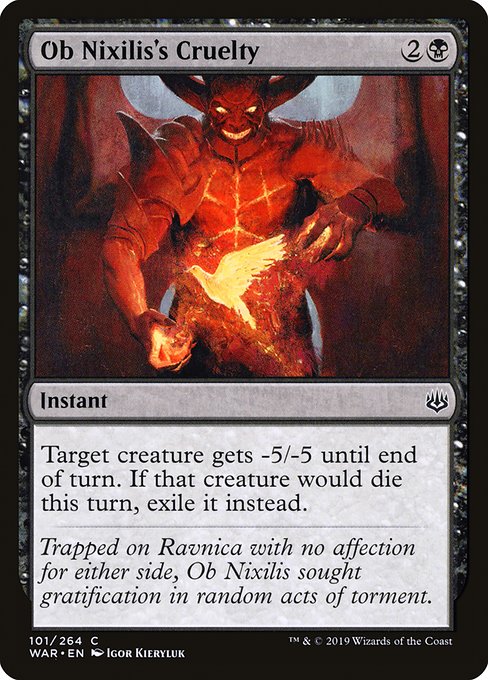 War of the Spark - 101 - Ob Nixilis's Cruelty - Common - B - Non-foil