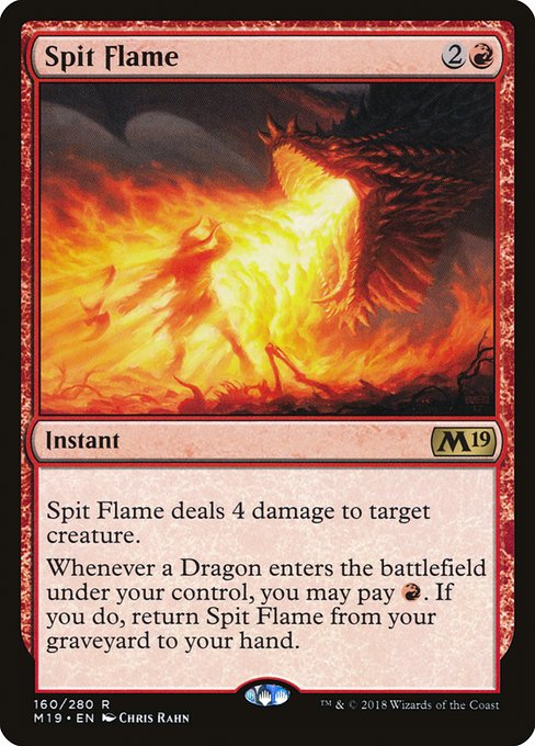 Core Set 2019 - 160 - Spit Flame - Rare - R - Non-foil
