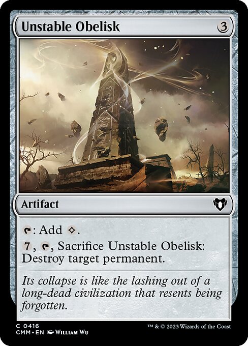 Commander Masters - 416 - Unstable Obelisk - Common - C - Non-foil