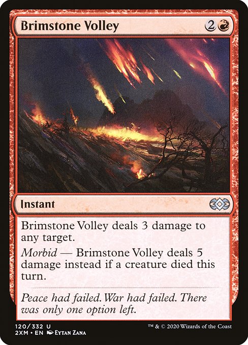 Double Masters - 120 - Brimstone Volley - Uncommon - R - Non-foil
