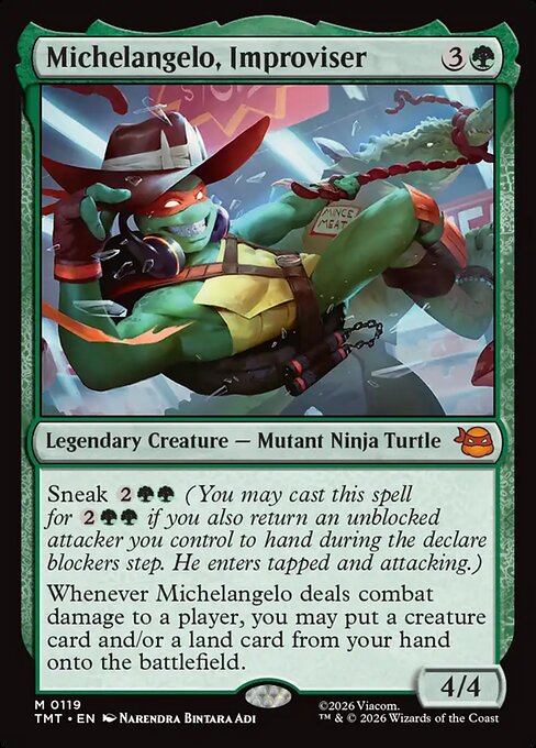 Teenage Mutant Ninja Turtles - 119 - Michelangelo, Improviser - Mythic - G - Non-foil