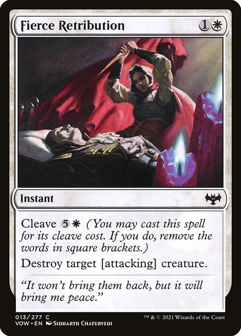 Innistrad: Crimson Vow - 13 - Fierce Retribution - Common - W - Non-foil