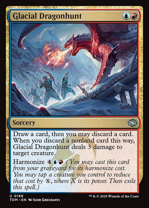 Tarkir: Dragonstorm - 188 - Glacial Dragonhunt - Uncommon - UR - Non-foil