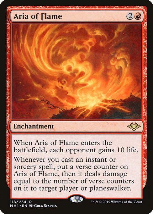 Modern Horizons - 118 - Aria of Flame - Rare - R - Non-foil