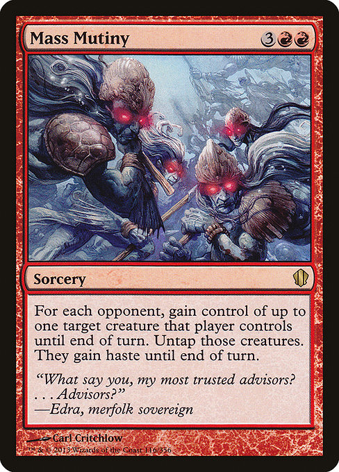 Commander 2013 - 116 - Mass Mutiny - Rare - R - Non-foil