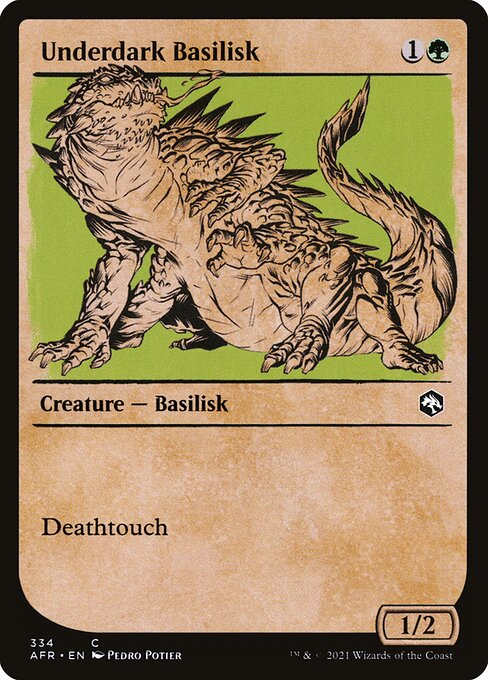 Adventures in the Forgotten Realms - 334 - Underdark Basilisk - Common - G - Non-foil
