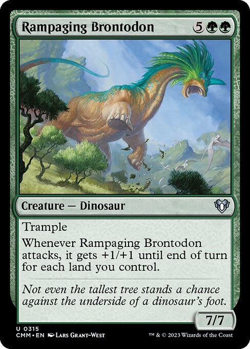 Commander Masters - 315 - Rampaging Brontodon - Uncommon - G - Non-foil