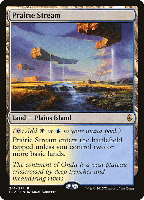 Battle for Zendikar - 241 - Prairie Stream - Rare - C - Non-foil
