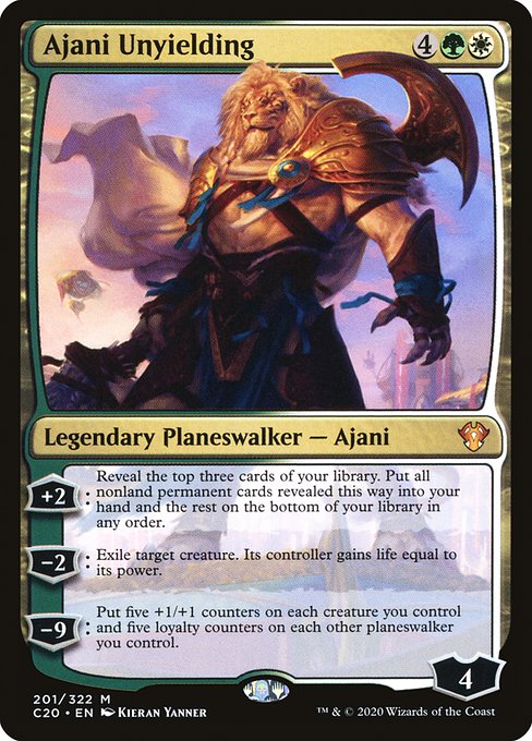 Commander 2020 - 201 - Ajani Unyielding - Mythic - WG - Non-foil