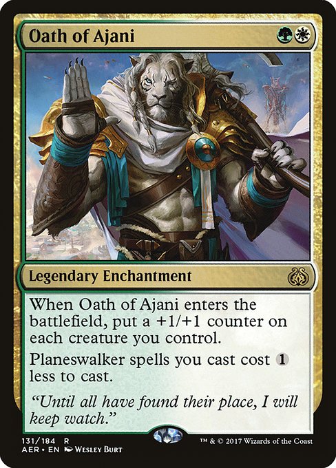 Aether Revolt - 131 - Oath of Ajani - Rare - WG - Non-foil
