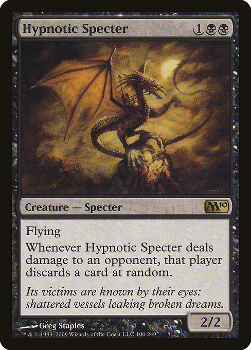 Magic 2010 - 100 - Hypnotic Specter - Rare - B - Non-foil