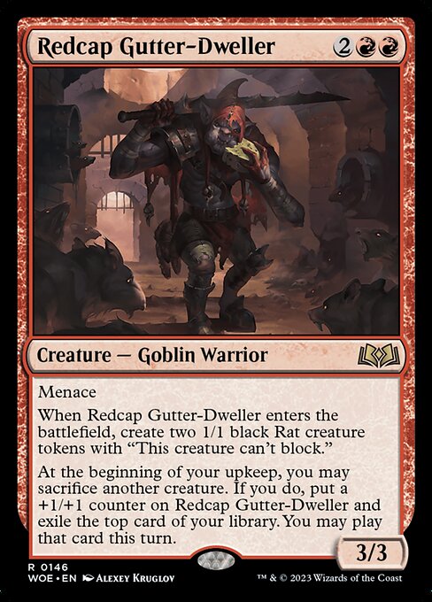 Wilds of Eldraine - 146 - Redcap Gutter-Dweller - Rare - R - Non-foil