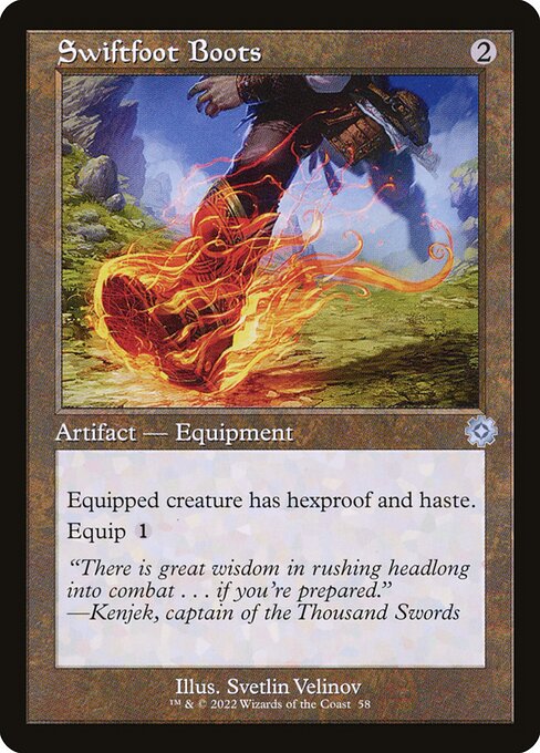 The Brothers' War Retro Artifacts - 58 - Swiftfoot Boots - Uncommon - C - Foil
