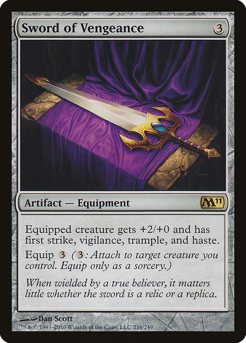 Magic 2011 - 216 - Sword of Vengeance - Rare - C - Non-foil