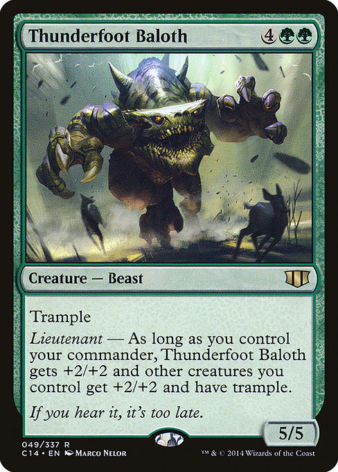 Commander 2014 - 49 - Thunderfoot Baloth - Rare - G - Non-foil