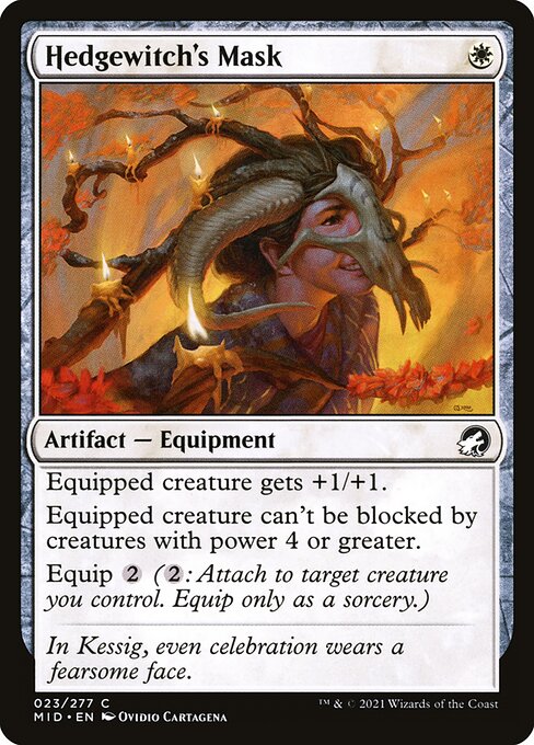 Innistrad: Midnight Hunt - 23 - Hedgewitch's Mask - Common - W - Foil