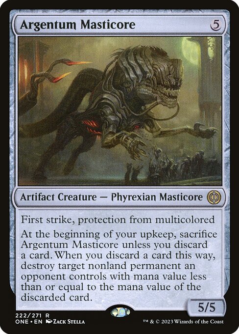 Phyrexia: All Will Be One - 222 - Argentum Masticore - Rare - C - Non-foil