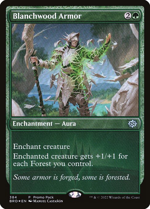 The Brothers' War - 384 - Blanchwood Armor - Uncommon - G - Foil Promo