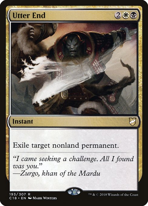 Commander 2018 - 193 - Utter End - Rare - WB - Non-foil