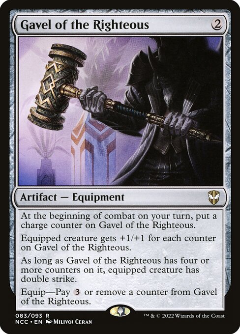 New Capenna Commander - 83 - Gavel of the Righteous - Rare - C - Non-foil