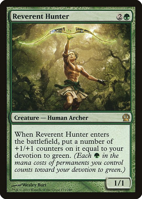 Theros - 173 - Reverent Hunter - Rare - G - Non-foil