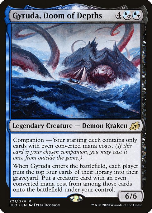 Ikoria: Lair of Behemoths - 221 - Gyruda, Doom of Depths - Rare - UB - Non-foil