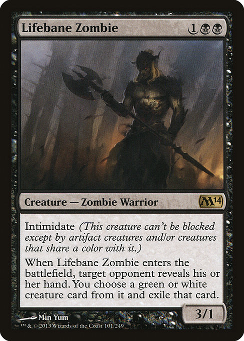 Magic 2014 - 101 - Lifebane Zombie - Rare - B - Non-foil