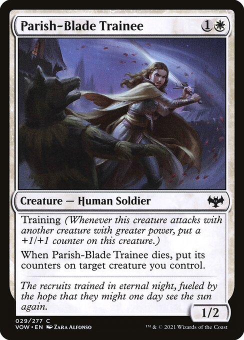 Innistrad: Crimson Vow - 29 - Parish-Blade Trainee - Common - W - Non-foil
