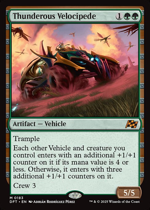 Aetherdrift - 183 - Thunderous Velocipede - Mythic - G - Foil
